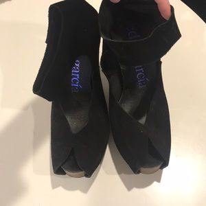 Pedro Garcia black suede heels